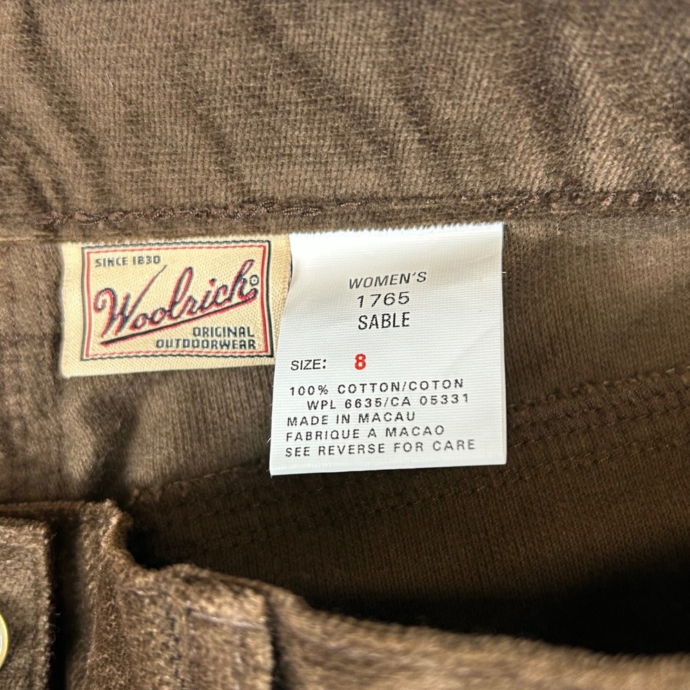 Vintage Woolrich Womens Brown Corduroy Pants Size 8 Outdoor‎ Clothing NWT - Picture 12 of 13